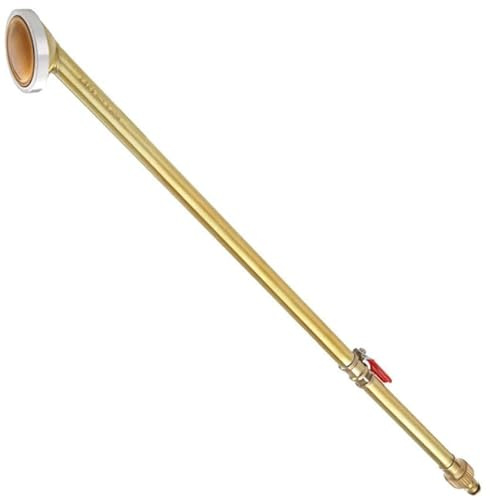 Lancia per Irrigazione in Ottone con Rubinetto 60 cm, Diffusore Ø 65 mm, N. Fori 592 - Made in Japan