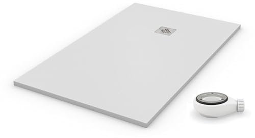 PLATO DE DUCHA NATURAL BLANCO - 110x170cm - resina con cargas minerales