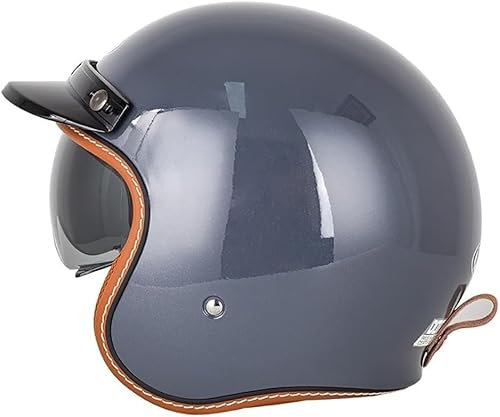 Rosa Motorradhelme Für Damen Mit Visier, Cooler Jethelm Für Mädchen, Sommergeschenk 3/4 Halbhelm, Vintage-Mode Halbschalenhelm Mit Für Moped, ECE-Zertifizierung(2,S:57-58cm)