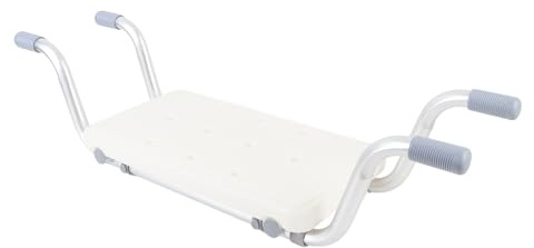 Silla de Ducha para Bañera Suspendida, Aleación de Aluminio Ajustable, Antideslizante, Ahorro de Espacio, Asiento de Banco de Bañera Portátil para el Hogar, Baño, Hotel