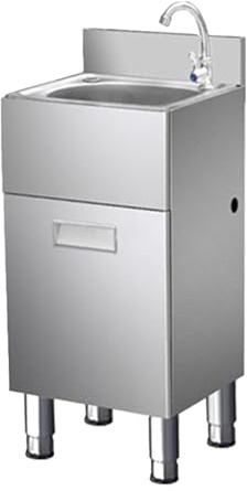 Fregadero Comercial de preparación y Lavado de Servicios públicos, Lavabo Plateado, Fregadero de Uso General con gabinete, Fregadero de estación de preparación de Cocina de Restaurante Comer