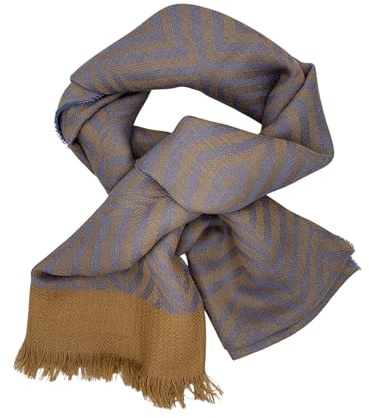 Diva Peru Accessories - Chal - para mujer Camel & Light Blue Talla única