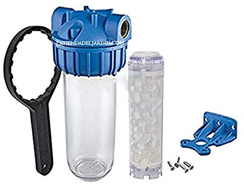 Confezione da 4 filtri per sedimenti da 1, rimuove terra, fango e altre particelle dall'acqua. Filtro a fili con contenitore incluso.