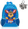 PAW Patrol Rucksack Mädchen Jungen Kinderrucksack, ab 3 Jahren mit flauschigen Ohren 20632 + Elefant-Anhänger (Chase Blau 0600)