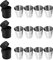 MOPOIN Shooter Verre, 12pcs Verre à Shot en Acier Inoxydable, Gobelet à Shoot Verre à Schnaps avec 3 Étui en Cuir, Verres à Shot pour Voyage Camping Boisson à Boire Biere Whisky Rhum Cognac Café