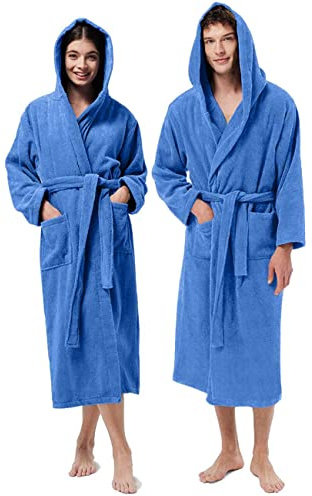 Jenny Sesal Accappatoio UNISEX Spugna, Ideale per CASA, SPA, SAUNA, PALESTRA. Morbido e con alta capacità di asciugatura (IT, Testo, XL, Regular, Regular, Royal)