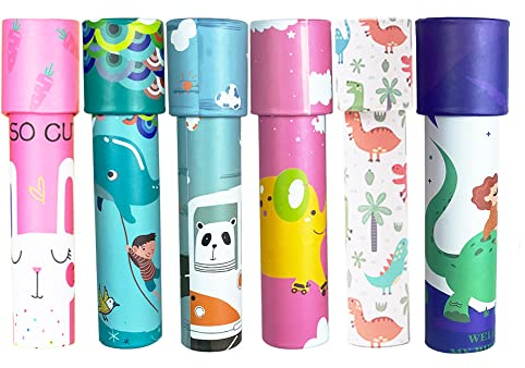 Kaleidoskop Kinder, 6 Stücke Kaleidoskop Kinder Mitgebsel, Kaleidoskop Bastelset, Classic Tin Kaleidoskop Spielzeug ,Kaleidoskop Lernspielzeug Prisma Teleskop Puzzle (Gelegentliche Anlieferung)