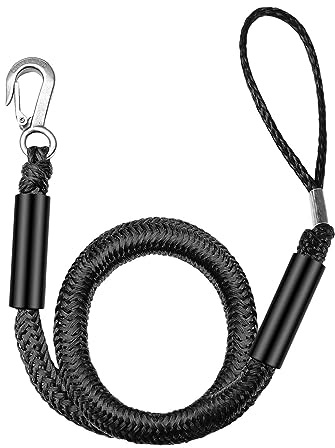 Fukamou Bateau - Ligne Quai Polyvalente réglable 4 Pieds pour - Corélastique Dock, Cordes d'amarrage pour Jet Ski, Ponton, Basque, Bateaux à Moteur, quais