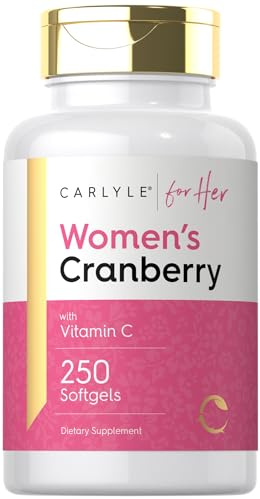Carlyle Cranberry Pills for Women | 250 Softgels | Concentrated Extract Supplement with Vitamin C and E | Non-GMO, Gluten Free | for Her