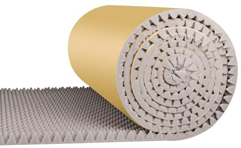 Paneles Acusticos Insonorizacion Espuma Aislante Acustico Retardante de llama,Alta Densidad,Absorción Acústica para Estudios de Grabación,Salas de Música Cine en C(Size:20mm Thick(1*10m),Color:Blanco)