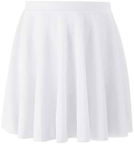 SPFASZEIV Jupe de Ballet pour Enfants Jupes de Danse à Enfiler pour Filles Maill élastique Jupes