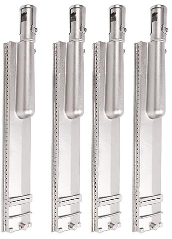 Tubos de Quemador de Parrilla de Gas Hechos de Acero Inoxidable 304 Paquete de 4 Piezas de Repuesto de Tubos de Quemador de Barbacoa de Alta Resistencia Tubos de Quemador de