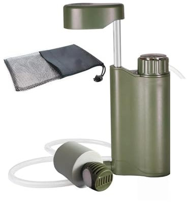 Water Filter System Camping - 6-Grade Backpacking Hand Pump Filter | Portable Filter Hand Pump, 0.01μm Camping Water Purifier With Compass For Camping Backpacking Hiking Travel