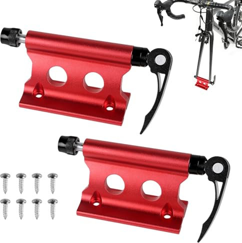 SUPAWAY 2 Supporti per forcella per bicicletta, forcella anteriore, clip fissa, supporto per forcella, in lega di alluminio, con sgancio rapido, accessori per trasporto, viaggi, attività all'aperto