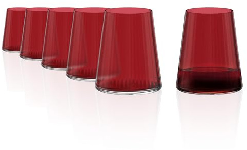 Stölzle Lausitz Symphony Glasses 400 ml Bordeaux I Drinking Glasses Set of 6 I Glasses Set Dishwasher Safe I High Shock Resistance I Universal Glasses as Water Glasses & Juice Glasses & Long Drink