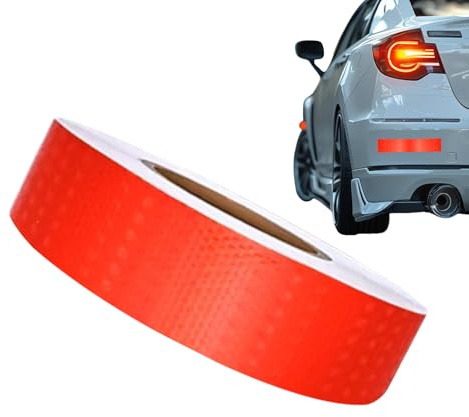 Cinta reflectante para remolque | Pegatina para conducción nocturna, 5 cm x 10 m fluorescente, impermeable, advertencia para vehículos al aire libre, remolques de emergencia