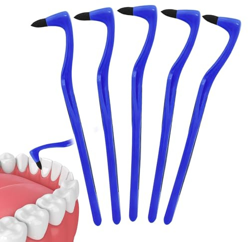 5 PCS Teeth Stain Eraser,Professional Plaque Remover for Teeth,Teeth Polishing Cleaning Kit,Professional Tartar Cleaning Tool Removes Plaque and Impurities Whitening Oral Hygiene Care Tool (Blue)