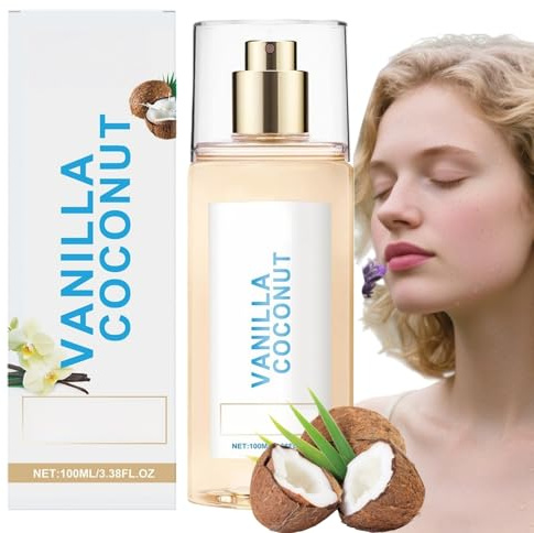 Coconut Vanilla Body Spray for Women,Long Lasting Perfume Vanilla,Hair and Body Mist, Coconut Hair Spray,V/anilla Body Spray,V/anilla Perfume for Women,Long Lasting Perfume for Women,Body Mist