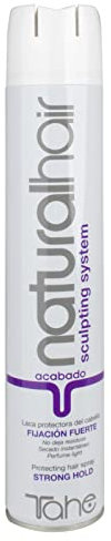 Tahe - Laca de Pelo de Acabado Protectora del Cabello Natural Hair Fuerte en Spray sin Residuos, Secado Instantaneo, 400 ml