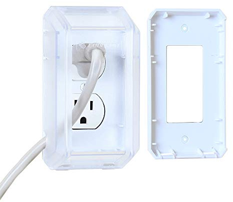 EUDEMON Baby Safety Electrical Outlet Cover Box Childproof Large Plug Cover for Babyproofing Outlets Easy to Install & Use (1 Pack,Transparent)
