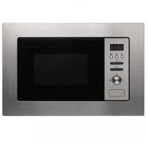 Cookology BM20LIX Built-in Integrated 20 Litre Microwave Oven, 24.5cm Turntable with Autocook Menu, Auto Defrost Function and a Child Lock - in Stainless Steel