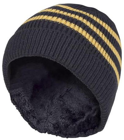 HEAT HOLDERS - Boys Patrol Ribbed Beanie Hat for Winter (7-10 Years, Navy)