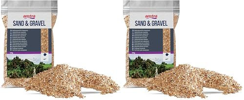 Croci Amtra Pro Nature Sand and Gravel Substrate, 5 kg (Packaging may vary), Amber (Pack of 2)