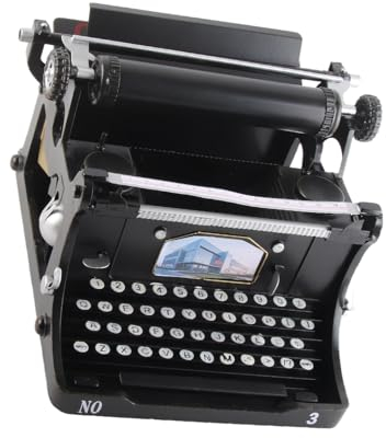 Vintage Tragbares Manuelles Antikes Schreibmaschinenmodell, Handgefertigte Retro-Schwarze Schreibmaschinendekoration für Zuhause, Perfekte Freunde, Eisenmaterial