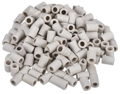 QUARKZMAN Tubo Ceramico Isolante 4x7x10mm Tubi in Ceramica Isolamento Termico per Cavi Forni Elettrici, Forni, Protezione Fasci, Confezione da 150