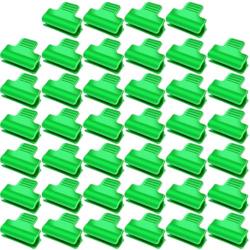 LICQIC Greenhouse Clips, Plant Clips, Film Row Cover Net Tunnel Hoop Clips for Fixing Greenhouse Frame Shelter Garden Netting (40 Pcs, Green)