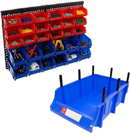 OneGrifN Parts Rack，Hardware Parts Storage， Floor-Standing Storage Bins, Performance Tool Half Bulk Bin Storage Rack, for Easy Garage Organization(Yellow,20PCS)