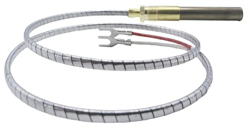 GnDaYoug 24 Inch 750 Millivolt Thermopile Generator Q313A Replacement for Gas Fireplace, Water Heater, Furnace, Oven - Aluminum Fiberglass Wire,750 Temperature Resistance Cluster Thermocouple