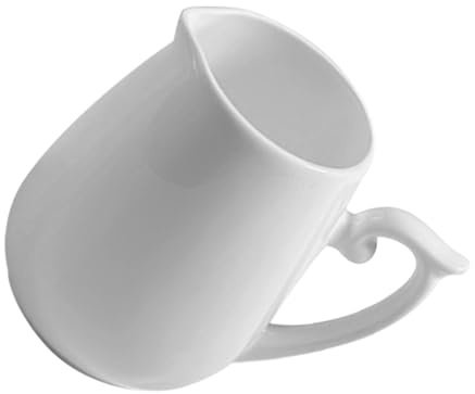 NOLITOY Jarra de Leche Cerámica con Especial para Servir Leche y Salsa Diseño Estable y Fácil de Limpiar para Café y Restaurante