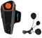 Fodsports Motorrad Bluetooth Gegensprechanlage Motorradhelm Kommunikation Walkie-Talkie Intercom Headset mit 1000m, GPS, FM Radio, MP3 Player, Verbinden bis zu 3 Reiter (1 Pack with Soft Cable)
