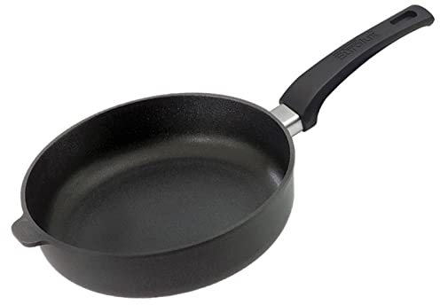 Eurolux Guss-Pfanne Ø 20 cm - hoher 7.0 cm Rand - kleine runde Alugusspfanne mit Antihaft-Beschichtung - ohne Induktion - Made in Germany