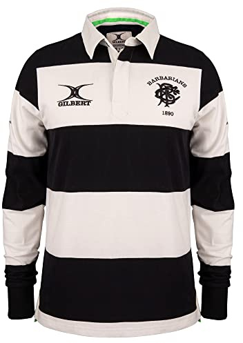 Barbarian Heritage Long Sleeve Rugby Jersey (X-Large) Black/White