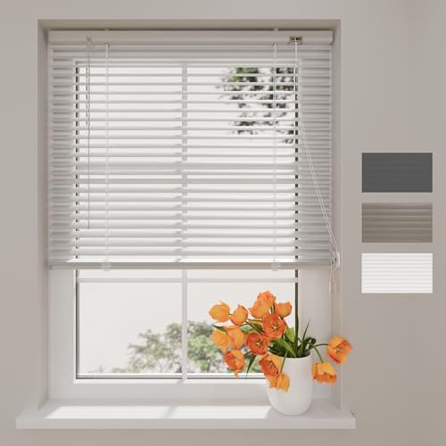 DTCH® Aluminium Jalousie 210 x 175 cm weiß 25mm lamellen, Größen von 40 bis 220 Breite, Fenster jalousien innen, lamellenrollo, Jalousie Aluminium, Jalousie 210 cm breit