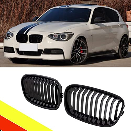 POETRYXIAO Kühlergrill Nieren Sport Schwarz Glanz Einzelbrücke für 2011–2014 1er F20 F21, geeignet für Tuning