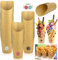 50 Stück Bubble Waffeln Tüten Snack-Container mit 12oz Kraftpapier Pappbechern und Pommes Halter für Waffeln, Pommes Frites
