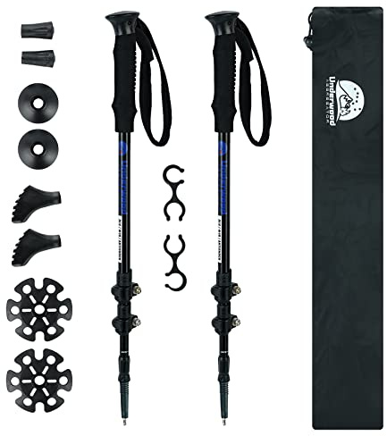 Trekking Poles Collapsible Hiking Poles, Lightweight Aluminum Hiking Sticks