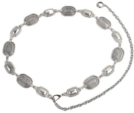 Kettengürtel für Frauen Verstellbare Taille kette Boho Bauchkette Bauchkette Mode Körperschmuck für Frauen und Mädchen Damen Körperkette für Party, Tanzen, Täglich (square)