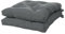 Viste tu hogar Pack 2 Cojines para Silla, 45x45x5 CM, Efecto Tridimensional, Relleno de 100% Poliéster, Ideal para Comedor, Terraza, Sala y Restaurante, Color Gris Oscuro, Fabricado en España