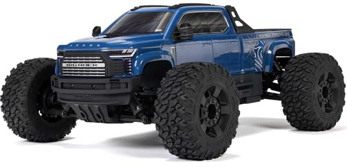 ARRMA Big Rock 223S BLX 1:10 4 x 4 RC fjärrstyrd offroad terrängfordon lastbil RTR, borstlös motor, DSC, utan batteri och laddare, blå