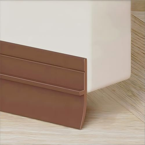 Vingspina 90cm Marrón Burlete Silicona Puerta Autoadhesivo, Burlete de Puerta, Burlete Puerta Entrada contra Corrientes de Aire, Burlete Bajo Puerta, Door Seal (Brown)