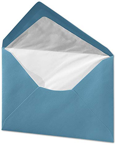 ARTOZ 25x Briefumschläge DIN C5 GEFÜTTERT Blau (Petrol) - 229 x 162 mm Kuvert ohne Fenster - Umschläge mit Nassklebung - Serie Artoz 1001