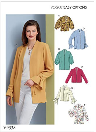 McCall's V9338 Vogue Patron de couture, modèle, papier, Blanc, 14–16–18–20–22