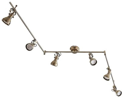 Lindby Ceiling Light Perseas dimmable (Antique, Vintage) in Bronze Made of Metal for e.g. Living Room & Dining (6 Light Sources GU10) from floodlight Spotlight