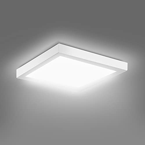 EXTRASTAR Ceiling Light, 18W 1620LM Modern Square Flush LED Panel Lamp, 105W Equivalent, Energy Saving, 6500K Daylight for Living Room Bedroom