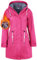 rhythm of the rain Regenjacke Damen mit Warm gefüttert Winterjacke Damen wasserdicht PU Regenmantel Friesennerz übergangsjacke mit Kapuze Rose 38