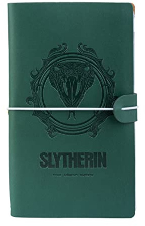 Grupo Erik Harry Potter Slytherin Travel Journal | PU Leather Journal Notebook | Diary Journal | Harry Potter Notebook | Harry Potter Gifts | Harry Potter Merchandise